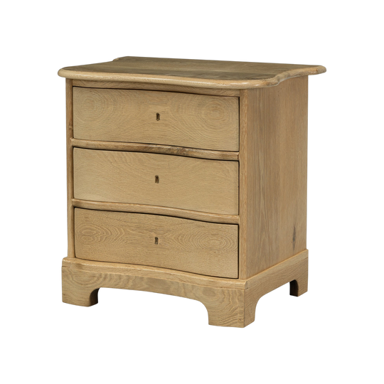 Dutch Style Bedside Table in Bleached Oak