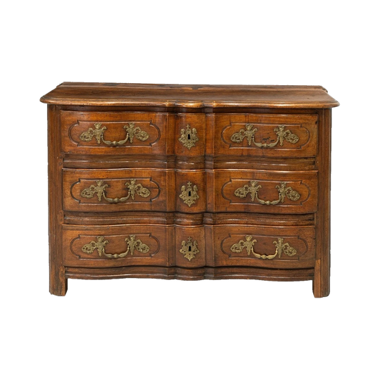 Louis XIV Arbalette Walnut Chest of Drawers