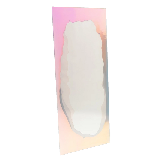 Cordon Salon Floating Glass Transparent Dichroic Puddle Mirror