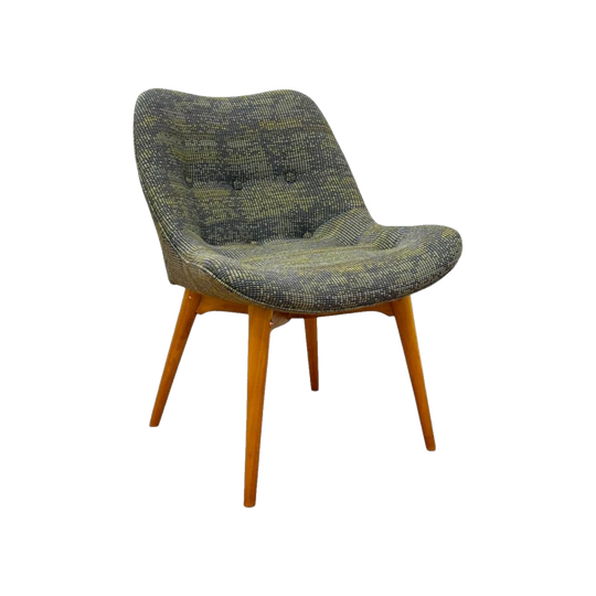 Grant Featherston ‘A305 Space’ Dining Chair, Australia – Restored Timber, Svenska Van Der Ploeg Nevada 50 Upholstery