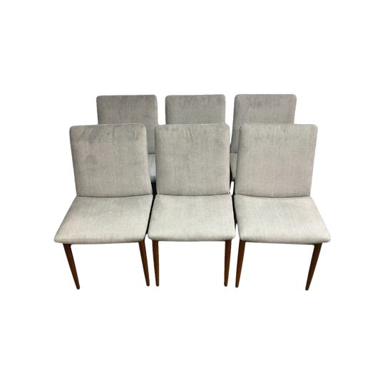 Set of Six Parker ‘Ballarat’ Slab-Back Dining Chairs, Mid-Century