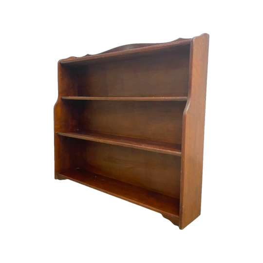 Early 20th Century Mahogany Waterfall Shelves, Stepped Front
