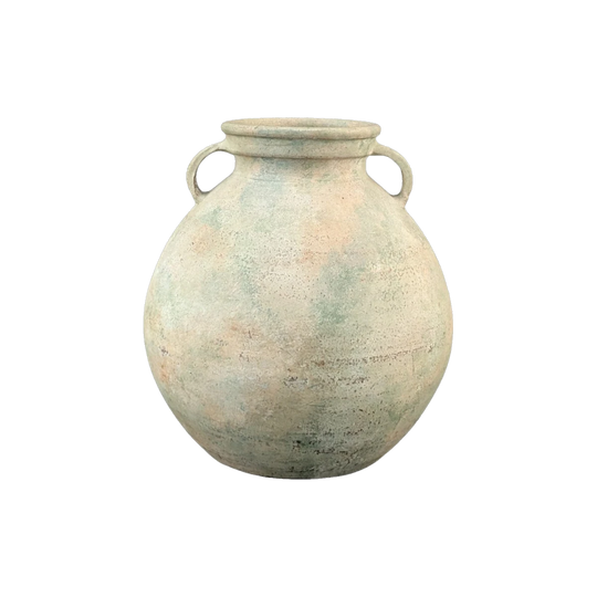 Round Studio Pottery Vessel, Hand-Thrown, Mineral Slip Finish, Philippines, Late 20th Century