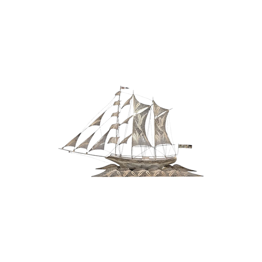 Sterling Silver Filigree Galleon, 1920s