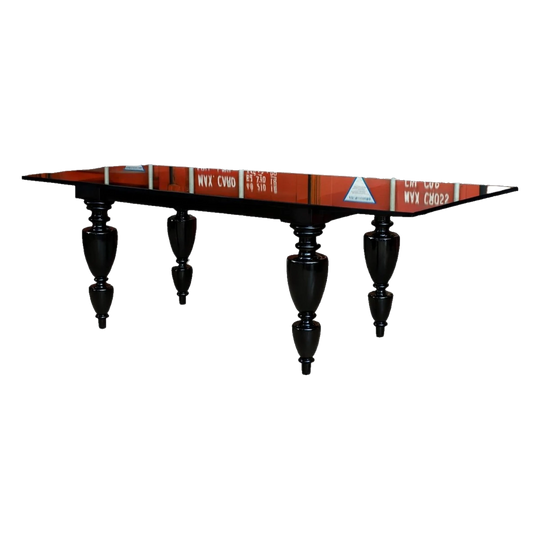 Zanotta Dorien Table by Dominique Mathieu — Limited Edizione, Black Lacquer with 12 mm Glass Top, Signed