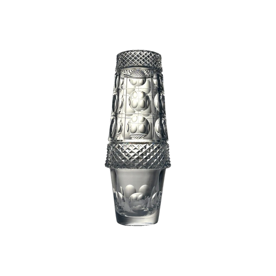 Czech Bohemian Cut Crystal Vase, Podebrady Glassworks, c. 1972