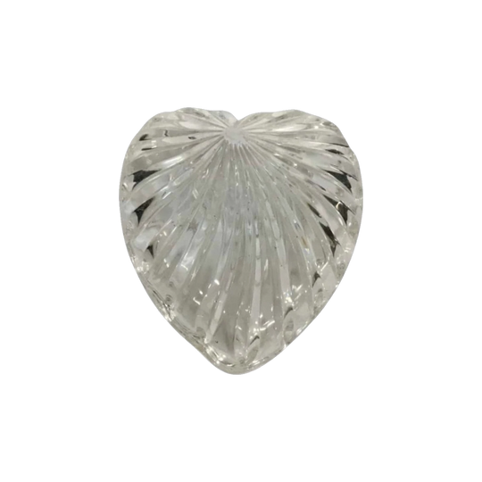 Sogo Japan Vintage Lead Crystal Heart-Shaped Lidded Trinket Box, Made in Japan