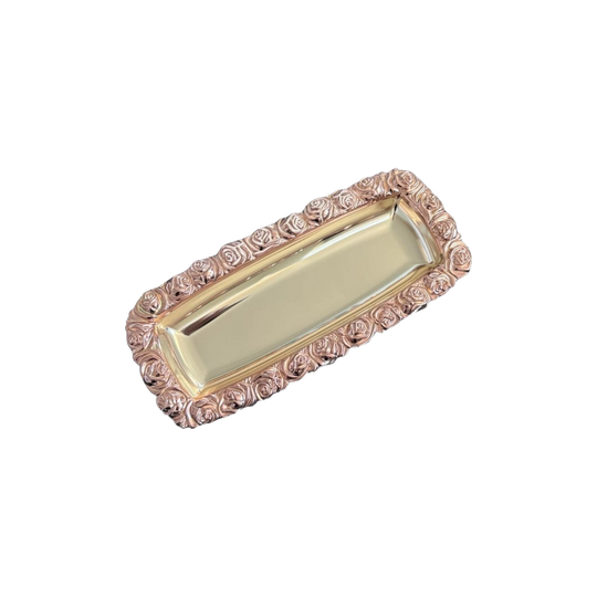 Waterford Monique Lhuillier Sunday Rose Silver-Plated Vanity Tray, 23 cm x 10 cm