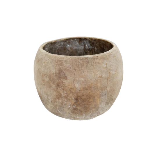Vintage Indian Wooden Pot