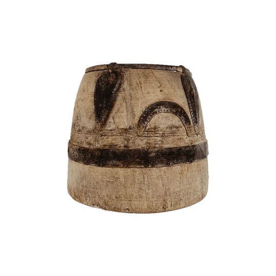Vintage Indian Wooden Pot