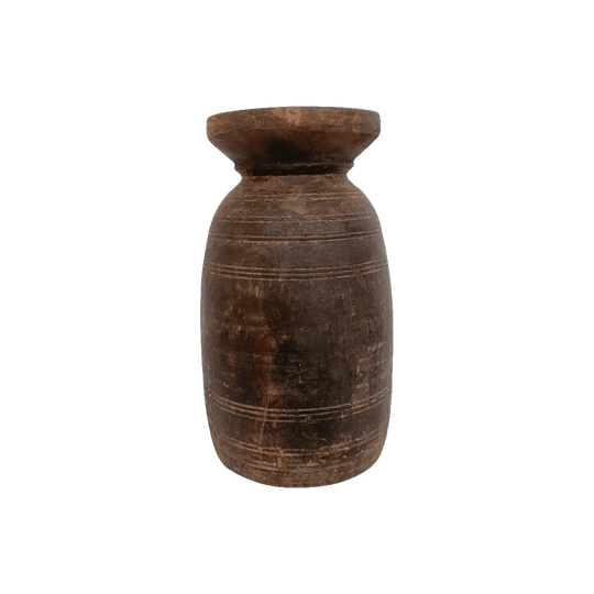 Vintage Indian Wooden Pot