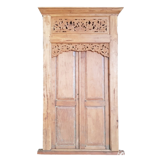 Balinese Original Vintage Teakwood Door - 16V