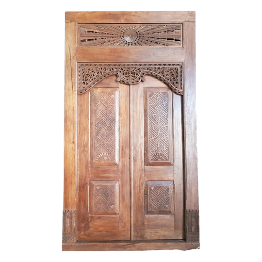 Balinese Original Vintage Teakwood Door - 07V