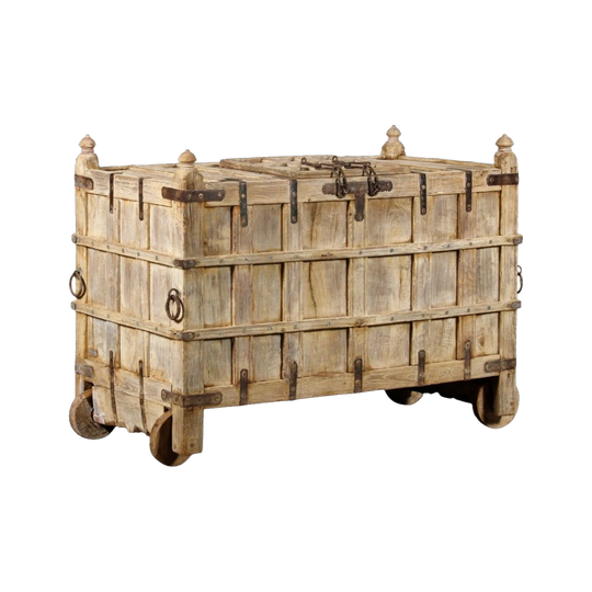 VINTAGE Indian Storage Box Console  - Eco Village Collection