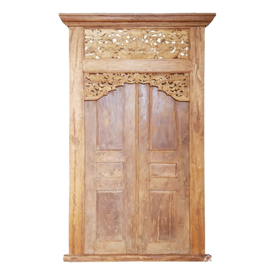 Balinese Original Vintage Teakwood Door - 17V