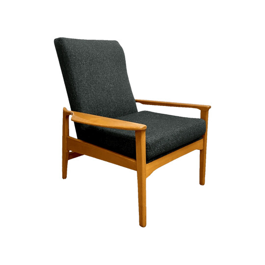 Fler 'Flermark' Mid-Century Lounge Armchair – Grey Upholstery