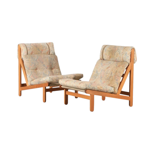 Pair of Bernt Petersen Model 120 "Rag Chairs" in Douglas Fir (for Reupholstery)