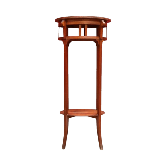 Vintage French Arts and Crafts Oak Two-Tier Pot or Planter Stand, c.1940