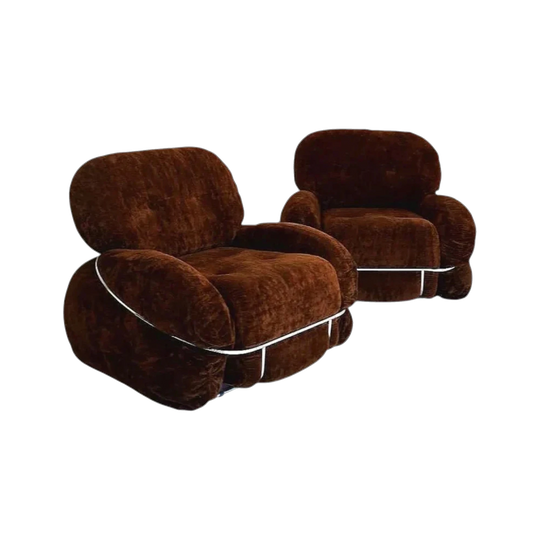 Adriano Piazzesi Okay Lounge chairs, 1970's Italy.