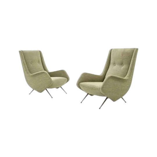 Aldo Morbelli Lounge Chairs, 1960's Italy.