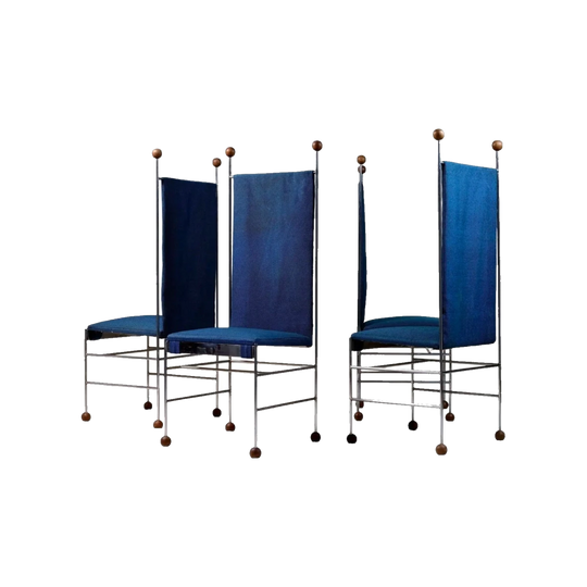 Sergio Rodrigues 'custom' High-Back Chairs, 1960's Brazil.