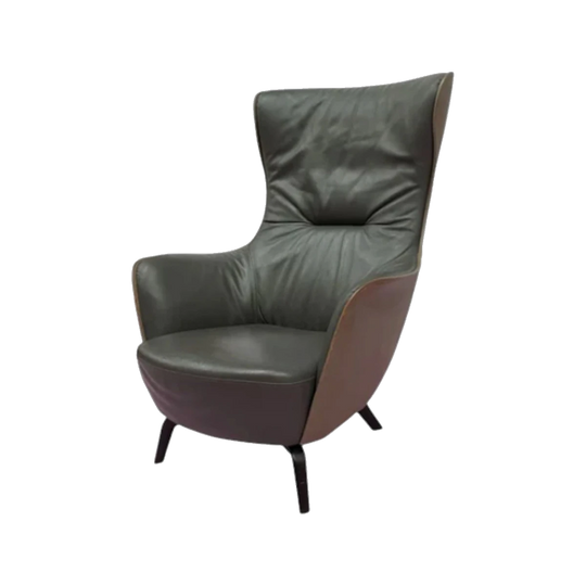 Poltrona Frau Mamy Blue Occasional Chair by Roberto Lazzeroni