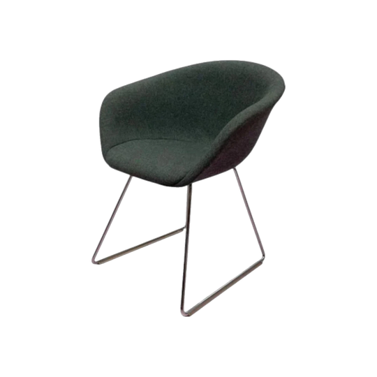 Duna 02 Grey Sled Chair by Arper