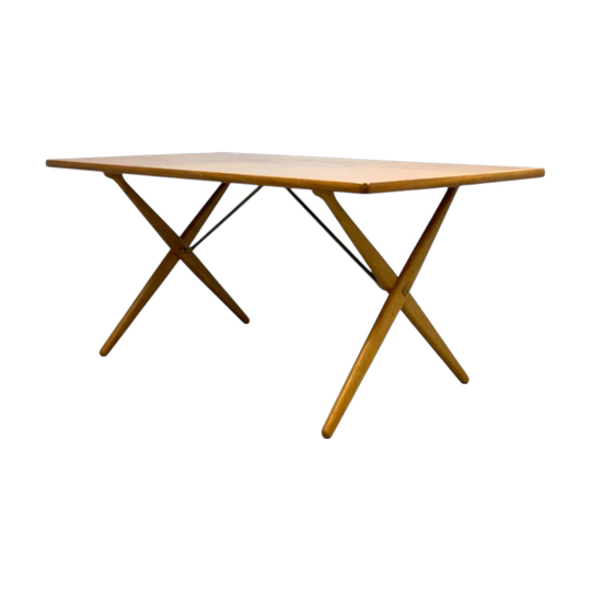 Hans Wegner for Andreas Tuck Model AT 303 Teak and Oak Dining Table, Denmark, 1950s