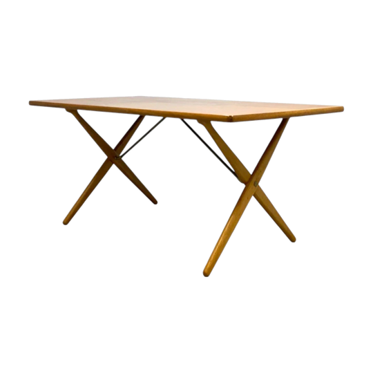 Hans Wegner for Andreas Tuck Model AT 303 Teak and Oak Dining Table, Denmark, 1950s