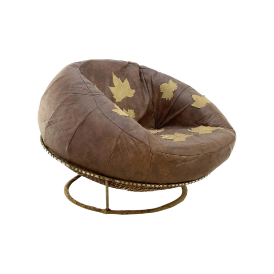 Percival Lafer MP-87 Leather Sling Lounge Chair, Brazil, 1970s