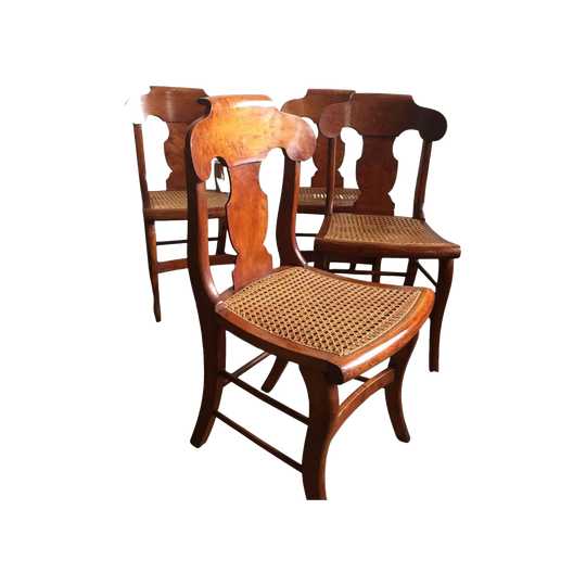 Set of four American chairs, by Smith Ely, NYC, circa 1830
