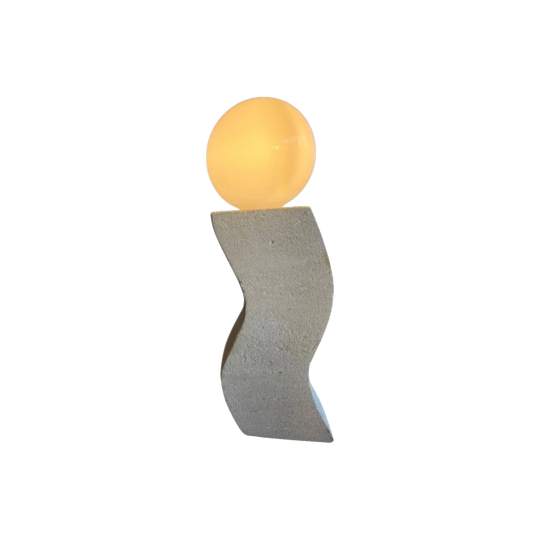 Neighbourhood Studios Handcrafted Limestone Lamp