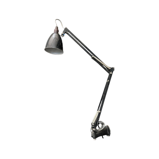 Anglepoise 1209 Vintage Industrial Task Lamp – Wall Clamp Mount, Aluminium Shade