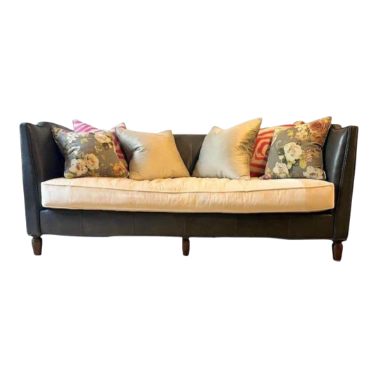 Designer 2-Seater Leather Lounge