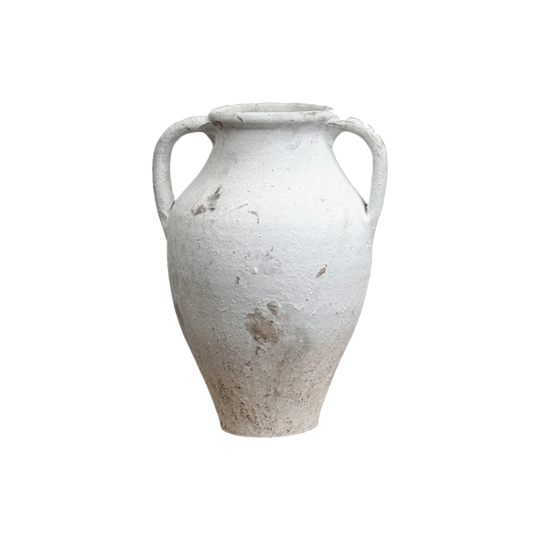 Small White Turkish Terracotta Water Pot