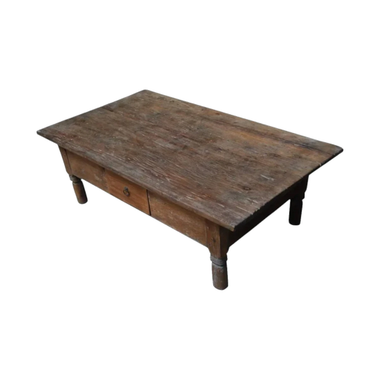 ANTIQUE INDONESIAN TEAK COFFEE TABLE