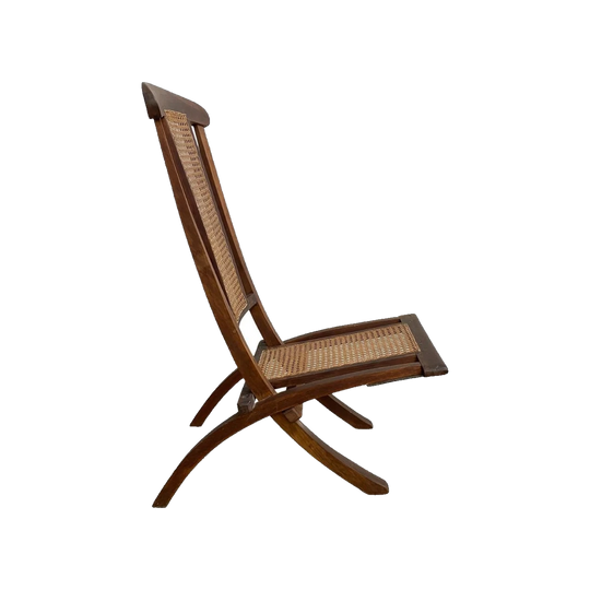 Victorian Folding Rattan Carriage / Campaign Chair