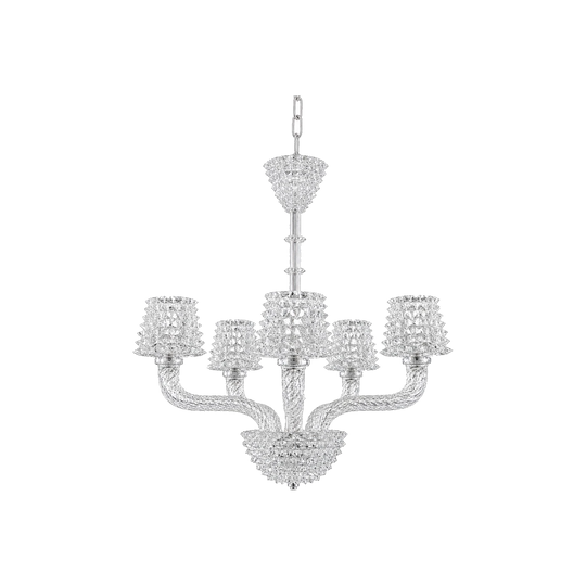 Barovier & Toso Five-Light Murano Chandelier 1940s
