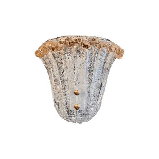Apricot Murano Glass Wall Sconce