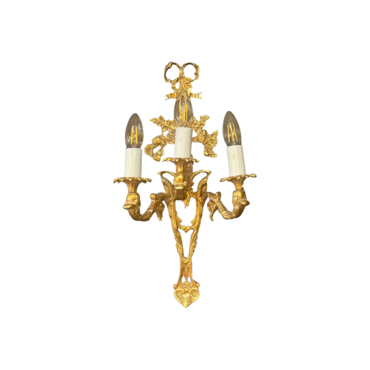 Rococo Style Gilt Bronze Wall Sconce