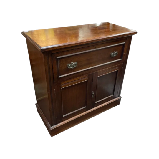 Antique Australian Colonial Cedar Bow-Front Sideboard Cabinet