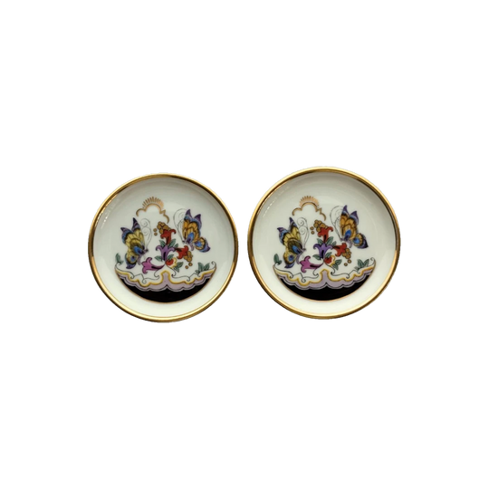 Pair of Rosenthal “Butterfly” Art Deco Trinket Dishes Designed by Kurt Wendler, Selb Bavaria Germany, c. 1920s–1930s