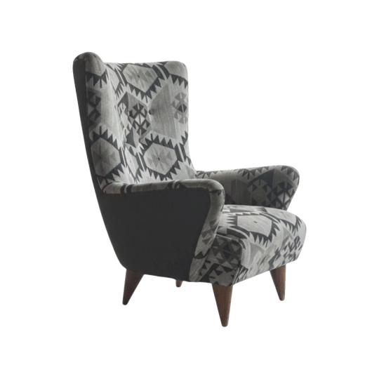 Bespoke Reupholstered Wingback Armchair – Professionally Restored