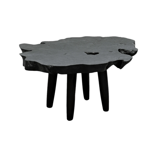 Black Teak Slice Coffee Table