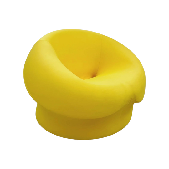 Gaetano Pesce Up3 Lounge Chair, Series 2000 by B&B Italia, Yellow Fabric (1969 Design)