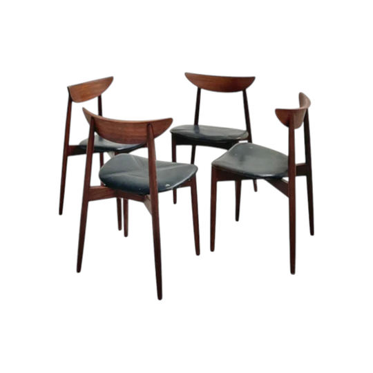 Set of Four Harry Østergaard Rosewood Chairs by Randers Mobelfabrik