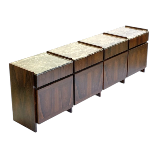 Brazilian Rosewood and Marble Sideboard by Celina Decorações, Brazil