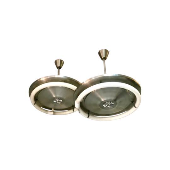 Pair of Retro mid century - space age ceiling/pendant lights.