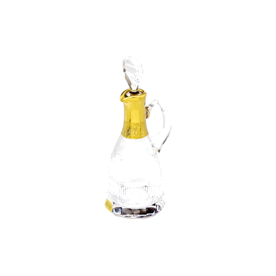 Small Moser 'Splendid' Lead‑Free Crystal Carafe with Stopper, 24‑Karat Gilt Rim