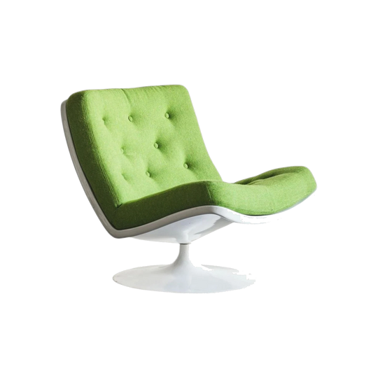 Green & White Model F975 Lounge Chair by Geoffrey Harcourt for Artifort, 1960s